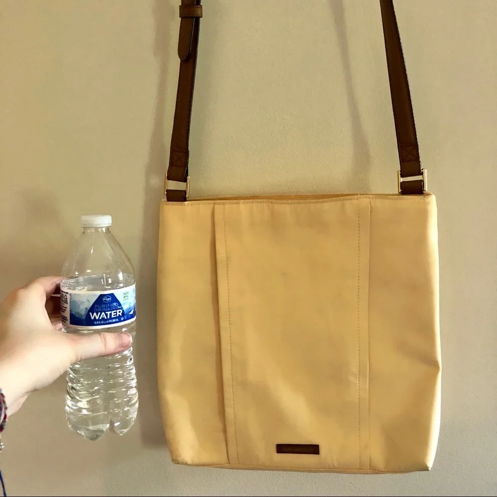 Vera Bradley Rectangular Pale Yellow Adjustable Strap Purse
